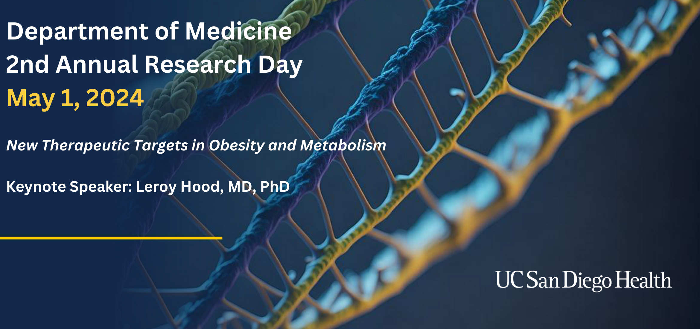 UC San Diego Department of Medicine: 2nd Annual Research Day Banner